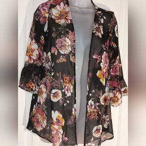 2/$30 Floral Sheer Butterly Bloomcore Kimono Cardigan (#10)